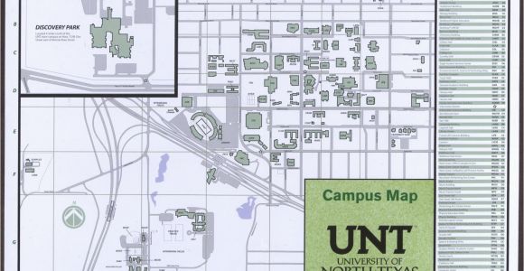 Map Of University Of north Texas University Of north Texas Campus Map 2014 15 Side 1 Of 2