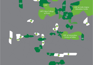 Map Of University Of north Texas Unt Locations University Of north Texas