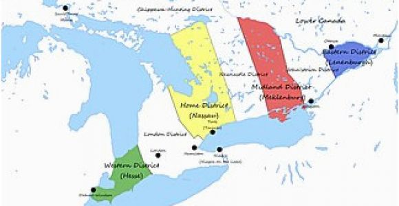 Map Of Upper and Lower Canada Upper Canada Wikipedia