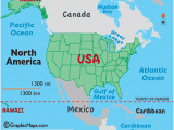 Map Of Usa and Canada Border United States Of America Usa Land Statistics and Landforms