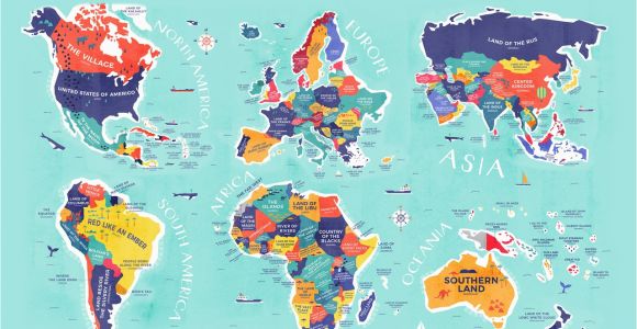 Map Of Usa and Europe Countries World Map the Literal Translation Of Country Names