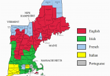 Map Of Usa New England New England Ancestry by County 2000 United States