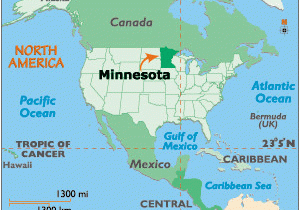 Map Of Usa Showing Minnesota Minnesota Latitude Longitude Absolute and Relative Locations