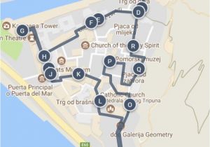Map Of Venice Italy Cruise Port Exploring Kotor Montenegro Old town Walled City Walking tour Map