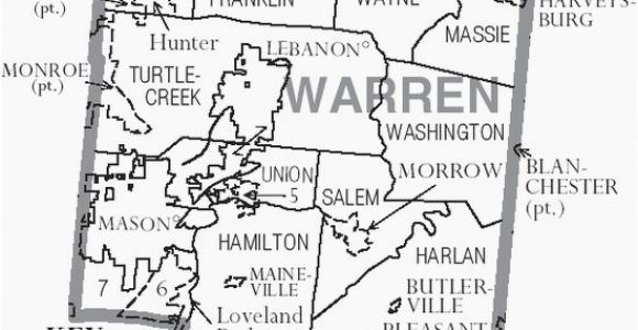 Map Of Warren County Ohio Warren County Ohio township Map Secretmuseum