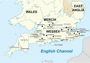 Map Of Wessex England A thelwulf King Of Wessex Revolvy