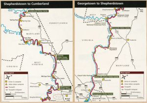 Map Of West Virginia and Ohio Chesapeake and Ohio Canal National Historical Park Maryland