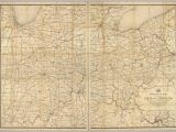 Map Of Western Ohio Roeser C Charles United States Post Office Dept Post Route