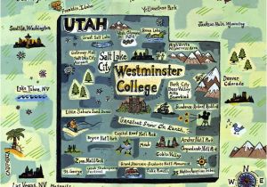 Map Of Westminster California Westminster College Map Utah Gina Triplett Illustrated Maps