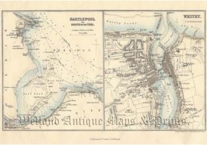 Map Of Whitby England Hartlepool and Mouth Of the Tees Whitby by J