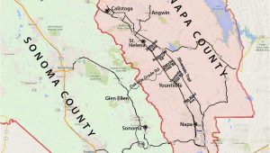 Map Of Wine Country In California Wine Country Map sonoma and Napa Valley