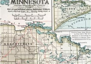 Map Of Wisconsin and Minnesota Border Antique Duluth Map Etsy