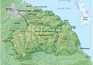 Map Of Yorkshire England with towns north York Moors Wikipedia
