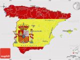 Map Off Spain Flag Map Of Spain