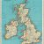 Map Og England 1937 Vintage British isles Map Antique United Kingdom Map