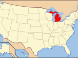 Map Og Michigan Outline Of Michigan Wikipedia