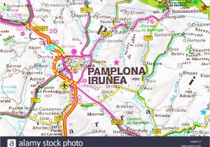 Map Pamplona Spain Pamplona Irunea Stock Photos Pamplona Irunea Stock Images