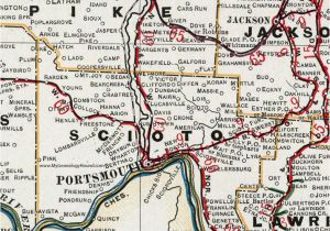 Map Portsmouth Ohio Map Of Scioto County Ohio