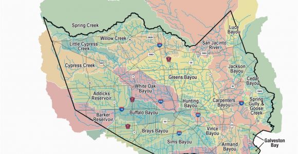 Map Records Of Harris County Texas Hcfcd Harris County S Watersheds