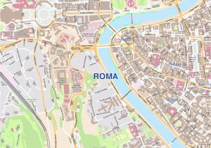 Map Rome Italy City Center Roma City Map Laminated Wall Map Of Rome Italy