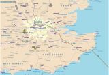 Map south East England towns Rail Map Of southeast England Johomaps