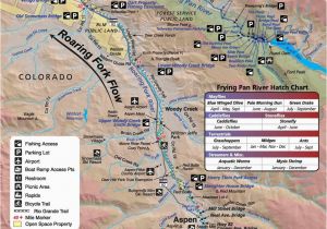 Map south fork Colorado area Roaring fork River Fishing Map Roaring fork River Fly Fishing Map