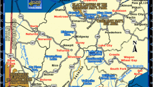 Map south fork Colorado area southwest Colorado Map Co Vacation Directory