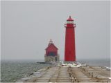 Map south Haven Michigan Grand Haven Lighthouse with Catwalk Under Repair Picture Of Grand