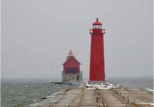 Map south Haven Michigan Grand Haven Lighthouse with Catwalk Under Repair Picture Of Grand