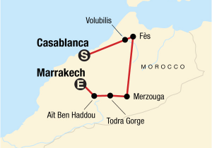 Map Spain and Morocco Morocco Kasbahs