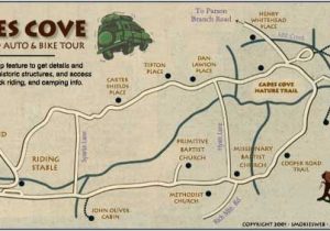 Map to Gatlinburg Tennessee Cades Cove the Great Smoky Mountain National Park Love the