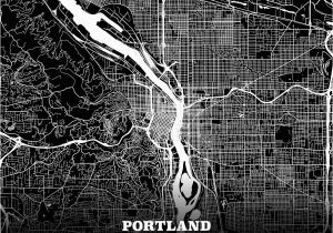 Map to Portland oregon Black Map Poster Template Of Portland oregon Usa Maps Vector