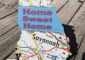Map to Savannah Georgia Pvc Door Hanger Georgia State Cutout Savannah Home Sweet Home