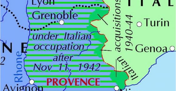 Map Vichy France File Italian Occupied France Jpg Wikimedia Commons