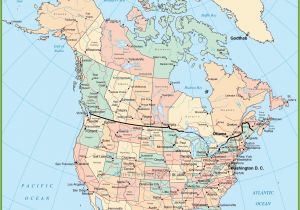 Map West Coast Canada Usa and Canada Map
