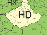 Map West Yorkshire England Huddersfield Postcode area and District Maps In Editable format