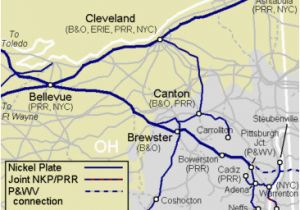 Map Zanesville Ohio Nkp Nickel Plate Road Appalachian Railroad Modeling