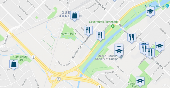 Maps Guelph Ontario Canada 360 Waterloo Avenue Guelph On Walk Score