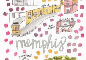 Maps Memphis Tennessee Memphis Map Print Evelyn Henson Www Evelynhenson Com Evelyn