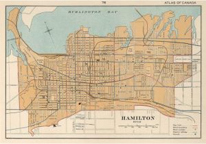 Maps Oakville Ontario Canada Hamilton Map Ontario Giclee Print Reproduction Of A Vintage