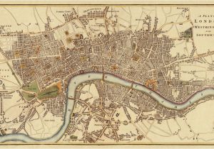 Maps Of England to Print London Antique Map Print 20 X 33 46 00 Via Etsy