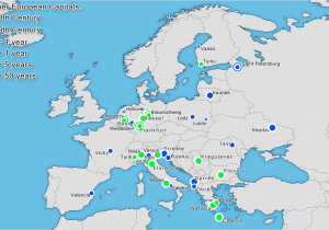 Maps Of Europe with Capitals former European Capitals Oc 1600×996 Mapporn