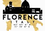 Maps Of Florence Italy Florence Italy Silhouette Skyline Map Art Photographic Print In
