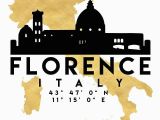 Maps Of Florence Italy Florence Italy Silhouette Skyline Map Art Photographic Print In