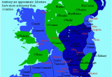 Maps Of Ireland to Print the Map Makes A Strong Distinction Between Irish and Anglo French
