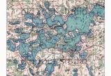 Maps Of Minnesota Lakes Hand Painted Map Of Lake Minnetonka Minnesota 1905 Retro Lake