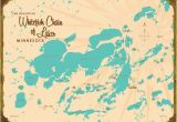 Maps Of Minnesota Lakes Our 1950s Style Maps Look Fantastic On these Vintage Inspired