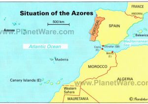 Maps Of southern Spain Azores islands Map Portugal Spain Morocco Western Sahara Madeira