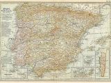 Maps Of Spain and Portugal One Kings Lane Vintage Spain and Portugal 1903 Map Prints with A