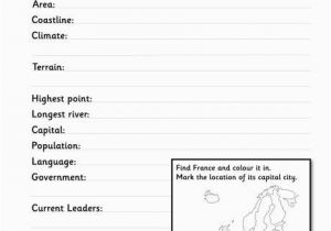 Marce France Map France Fact Worksheet Geografija Ireland Facts Portugal